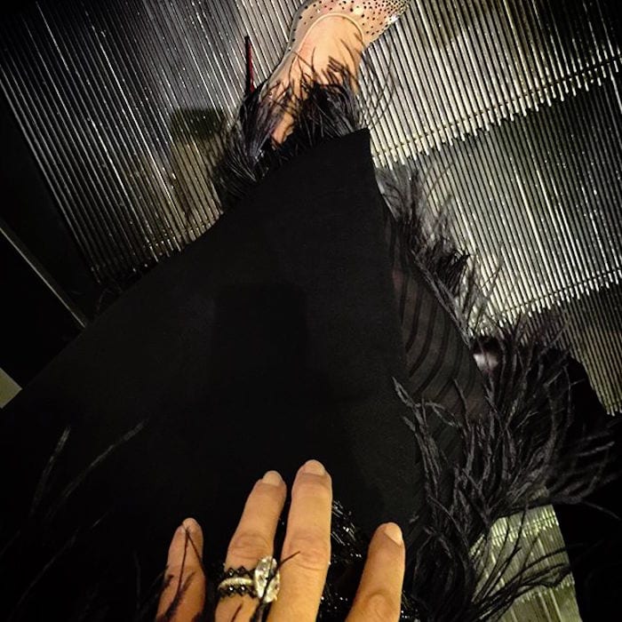 Blake shared a photo of her Christian Louboutin Follies Strass and a full-body shot at the Cannes Film Festival Opening Gala Dinner on May 11, 2016