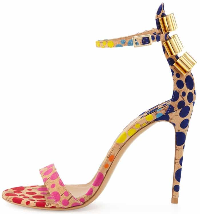 Salvatore Ferragamo x Edgardo Osorio Angie Cork Dot Naked Sandal