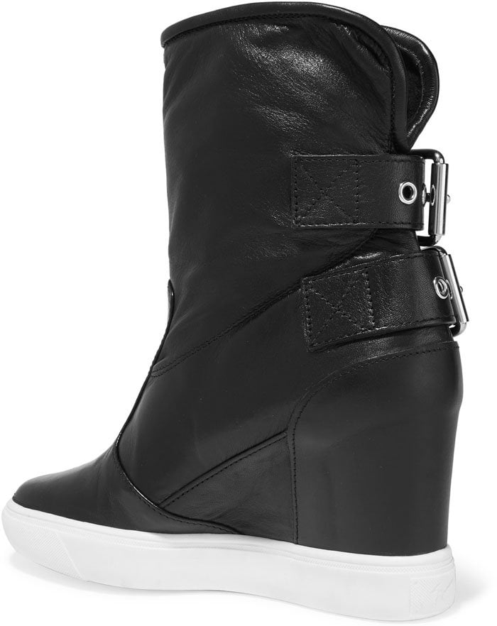 Giuseppe Zanotti Polished-Leather Wedge Sneakers