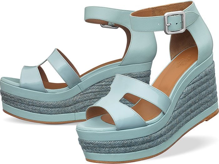 Hermès Ilana Espadrille Wedge Sandals