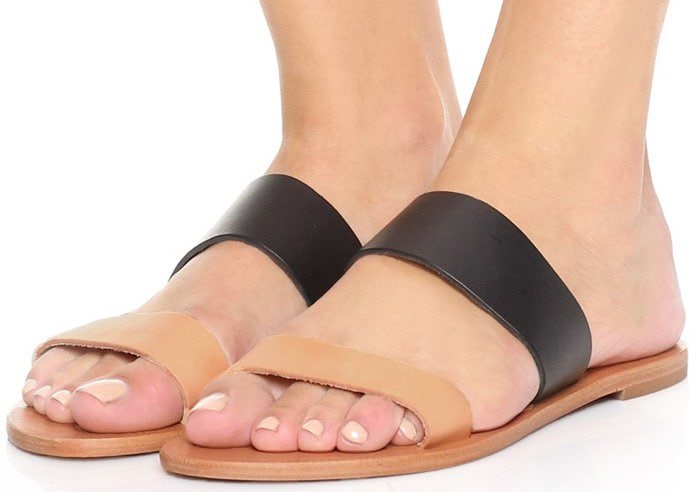 Joie A La Plage Sable Two Band Sandals Black Natural