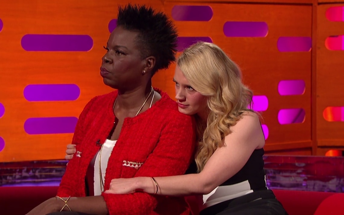 Leslie Jones and Kate McKinnon share a playful moment on “The Graham Norton Show,” sparking light-hearted fan speculation about their off-screen friendship