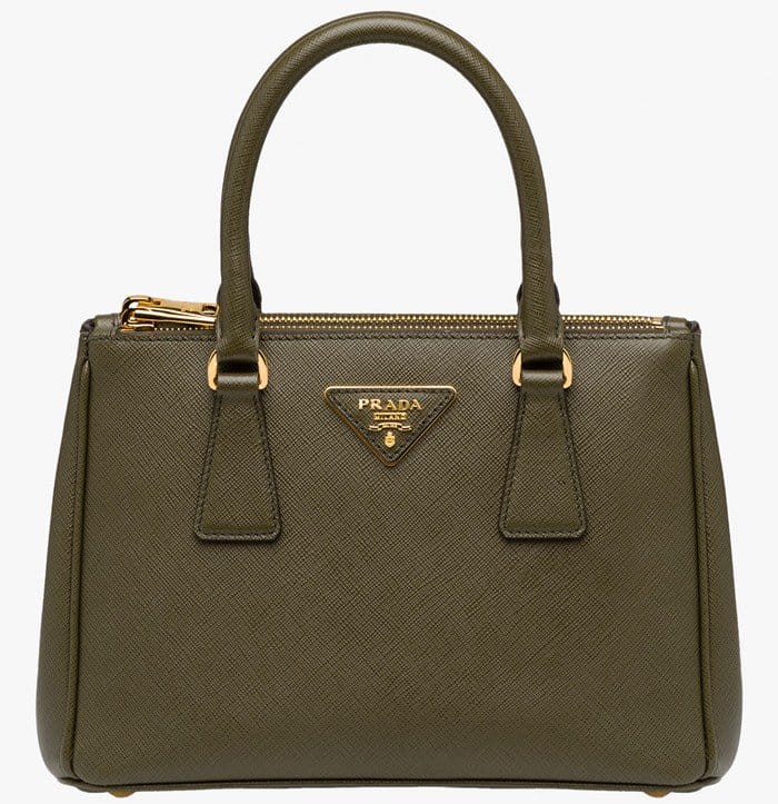 Prada Mini Galleria Bag in Military Green