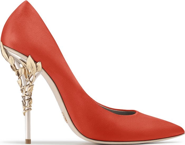 Ralph Russo Eden pumps coral leather