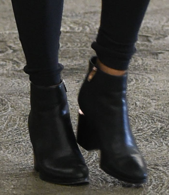 Vanessa Hudgens in Alexander Wang Gabi booties