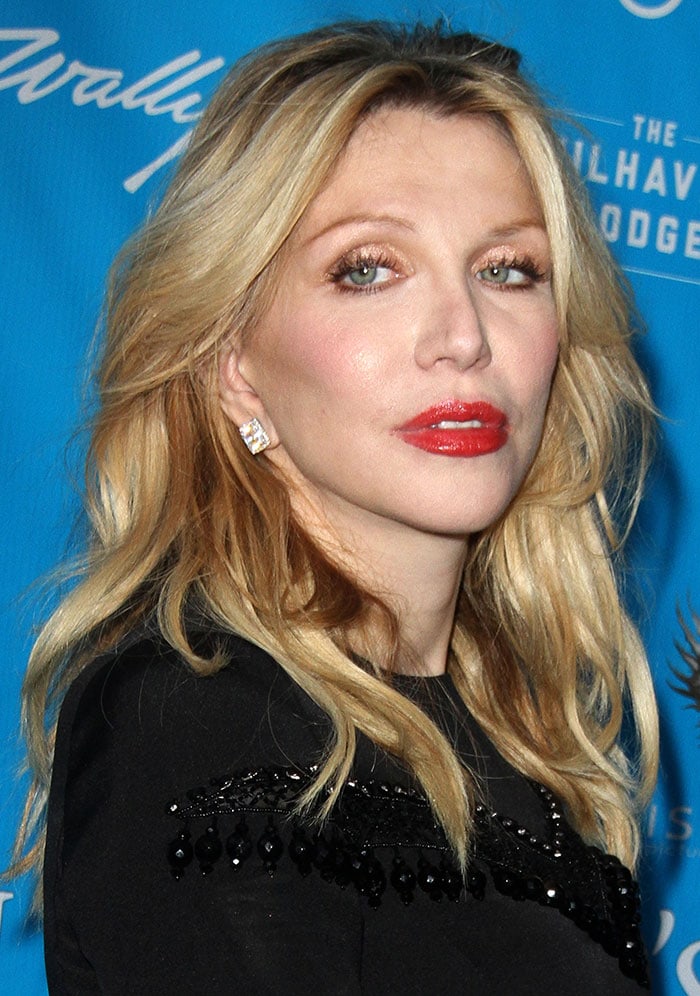 Courtney Love's crystal stud earrings