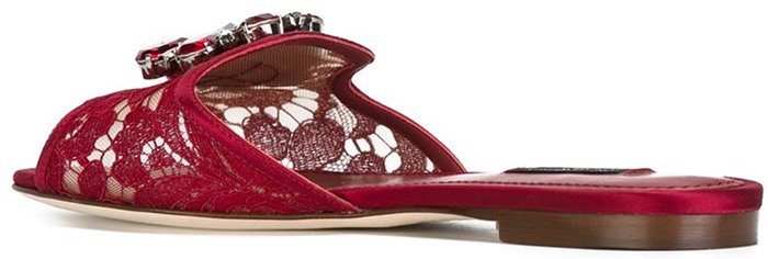 Add a sparkling touch of refinement to your summer shoe collection courtesy of Dolce  Gabbana's Bianca slides