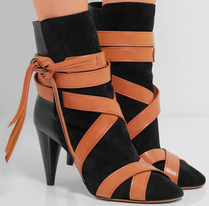 Isabel Marant Nola suede and leather ankle boot