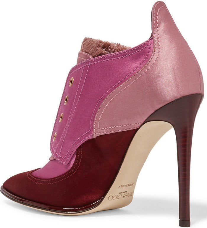 A playful, saccharine pink, antique-rose, and burgundy palette offsets the military-inspired details