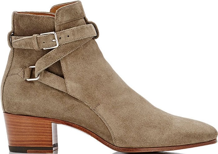 Saint Laurent Blake Khaki Booties