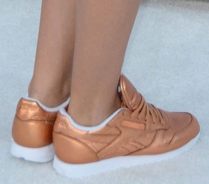 Tove Lo is photographed from behind wearing Reebok x FACE Stockholm “Spirit” sneakers