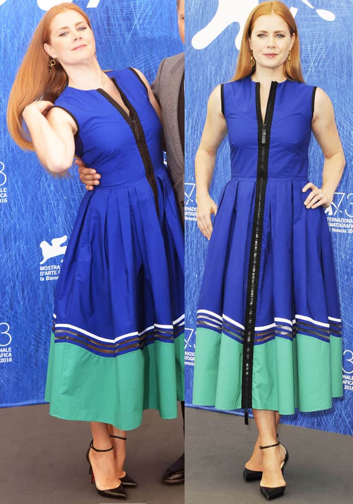 Amy Adams looked summer fresh in a dress by Fendi