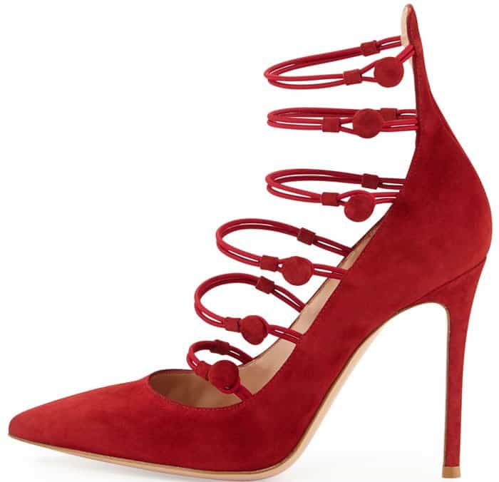 Red Gianvito Rossi "Marquis" Strappy 105mm Pump