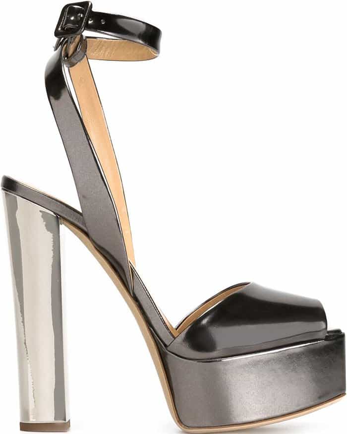 Giuseppe Zanotti "Betty" Platform Sandals Silver