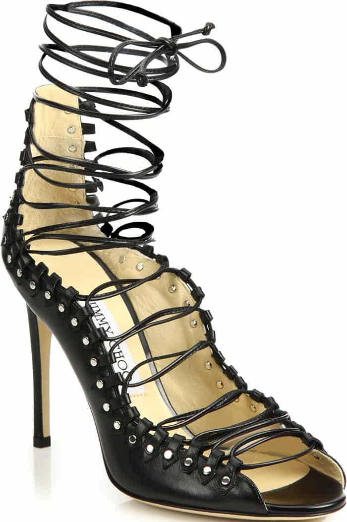 Jimmy Choo "Koko" Lace-Up Sandals