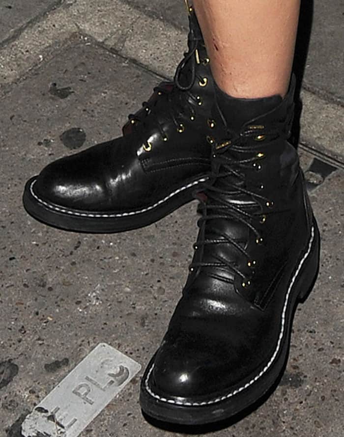 Lady Gaga rocks Rag Bone "Emil" leather ankle boots