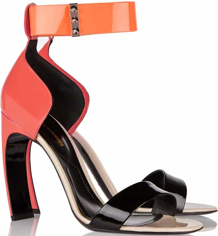 Nicholas Kirkwood Color Block Leather Sandal Patent