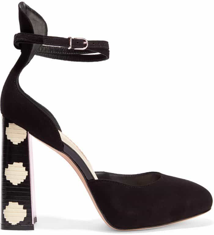 Sophia Webster's black and cream Stacey suede platform pumps
