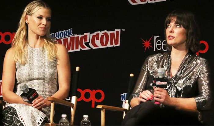 Ali answers questions about the final "Resident Evil" film alongside Milla Jovovich, who plays the main character