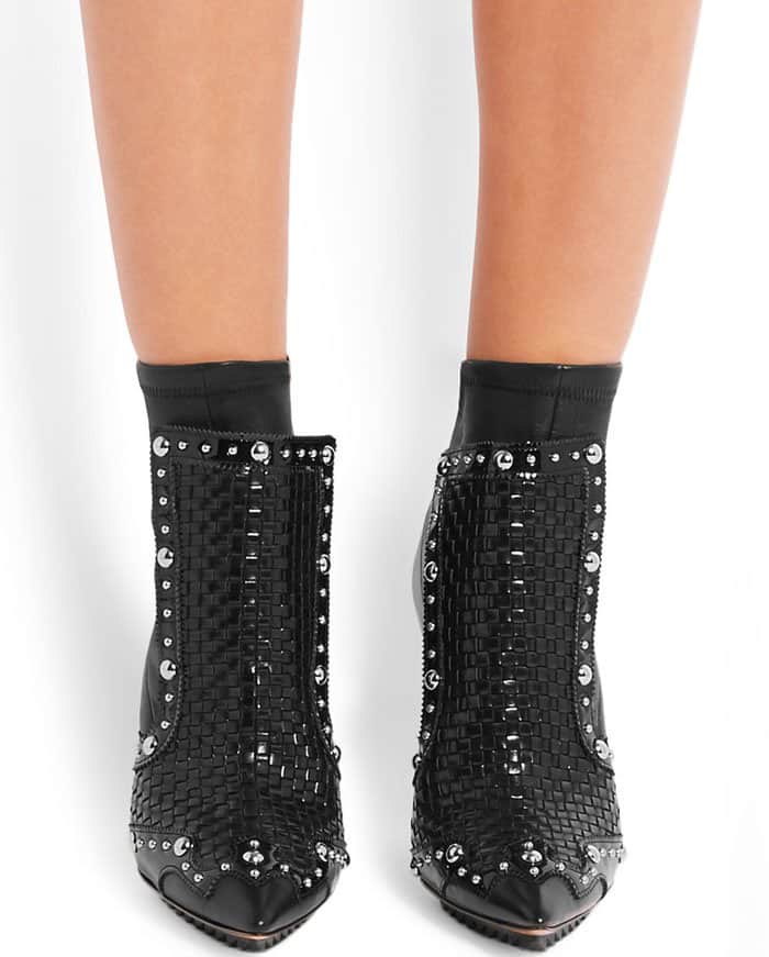 Givenchy "Iron" Studded Pointy Toe Booties