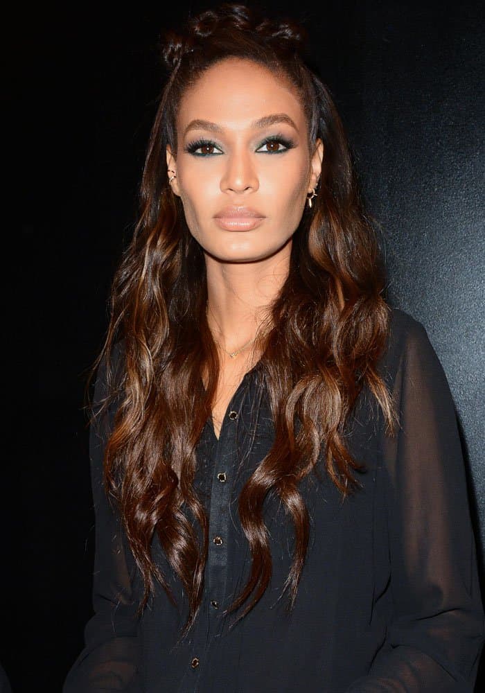 Joan Smalls at the Karl Lagerfeld Paris x ELLE event in New York on October 18, 2016