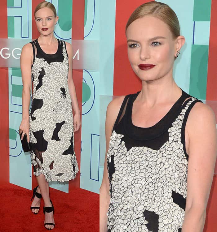 Kate Bosworth exuded sophistication in a stunning monochromatic outfit at the 20th Anniversary of The Hugo Boss Prize in New York City