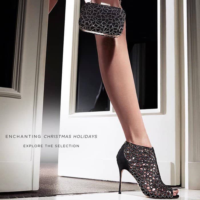 Sergio Rossi Tresor Swarovski Crystal Suede Booties