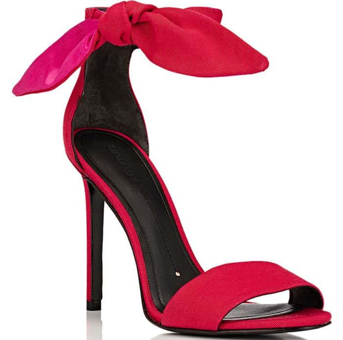 Stella Luna Gabardine Ankle-Tie Sandals