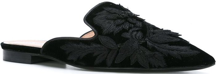Alberta Ferretti embroidered slip-on mules