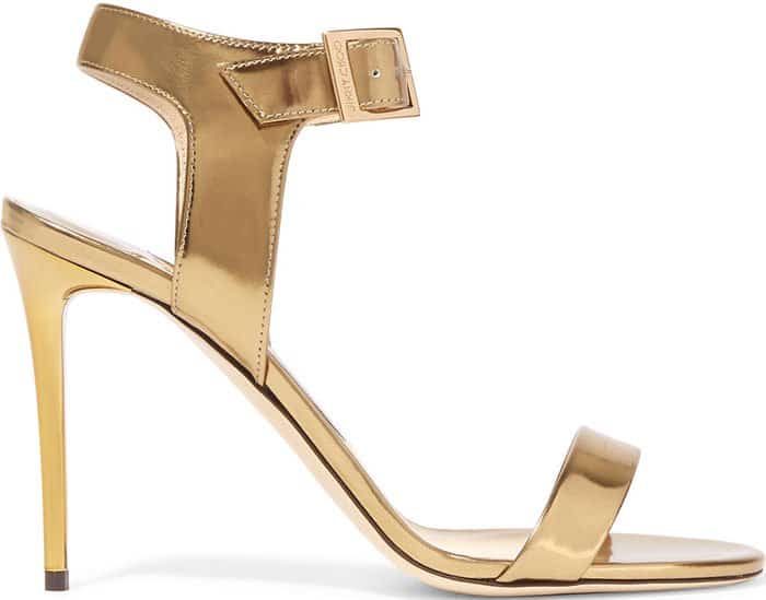 Jimmy Choo "Truce" Metallic Leather Sandals