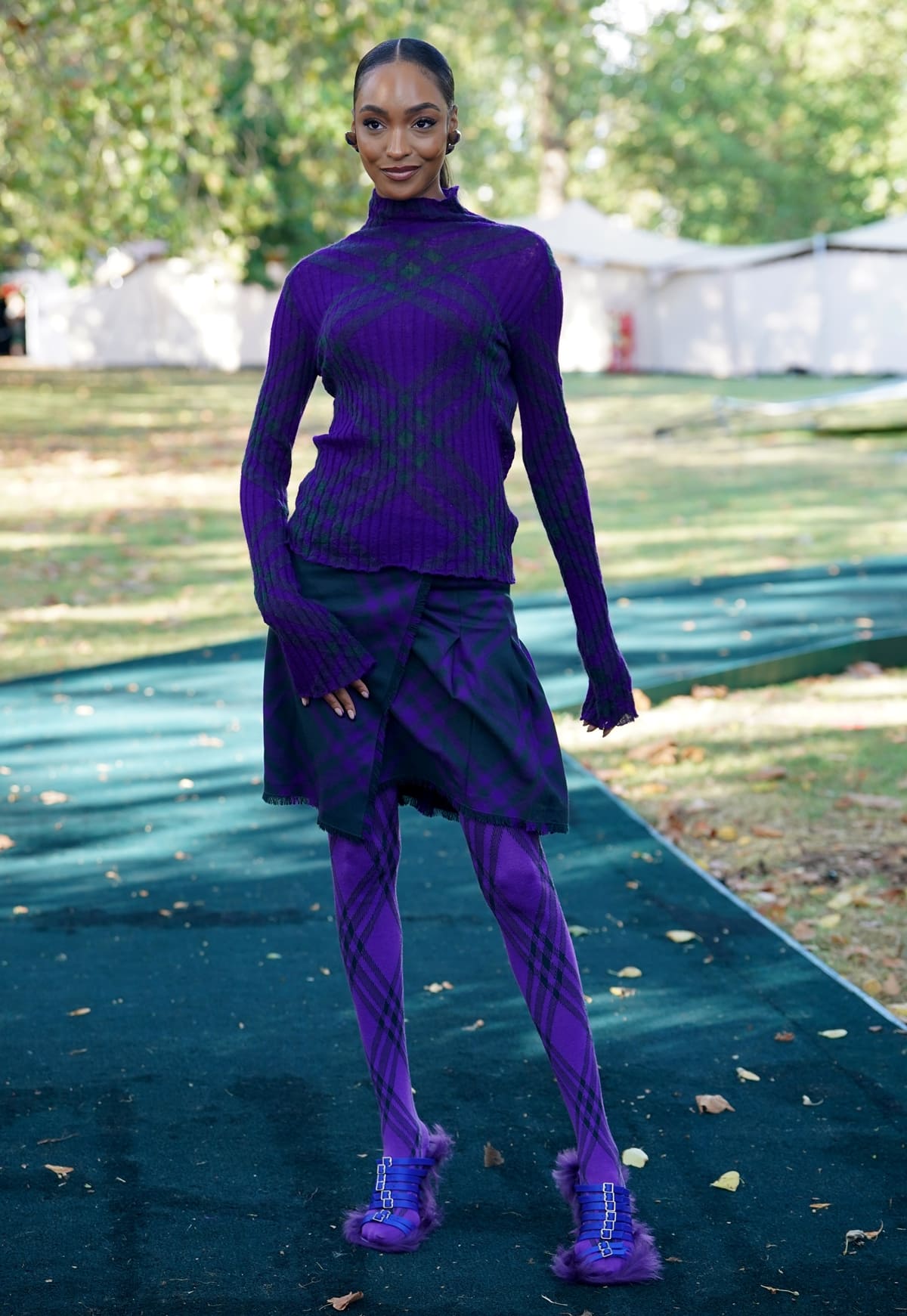 Jourdan Dunn attends the Burberry Spring Summer 2024 show during London Fashion Week