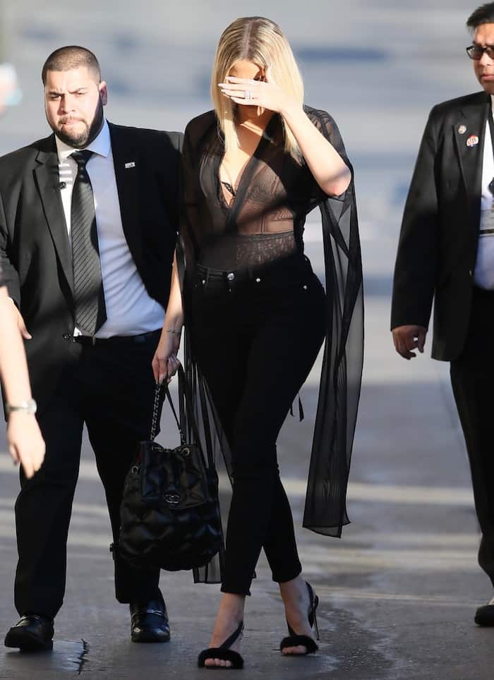 Khloé Kardashian sported jeans from her own brand, Good American