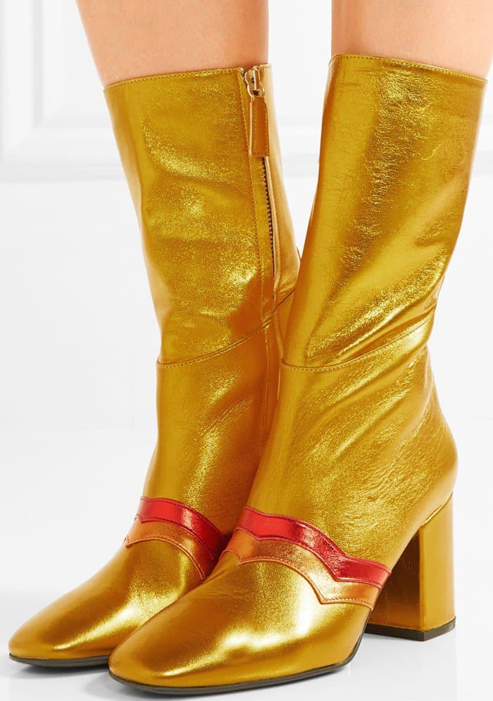 MR by Man Repeller 'I'm Here To Party' Metallic Leather Boots