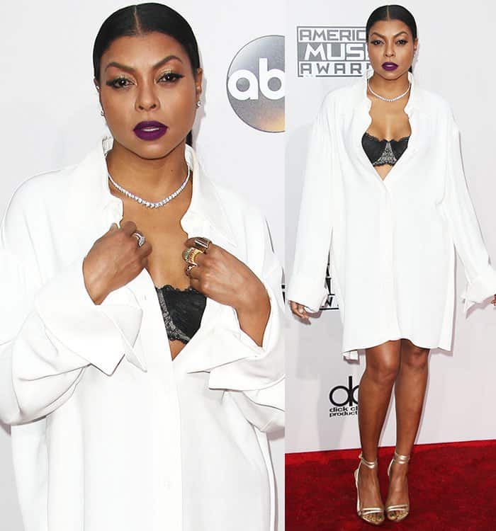 Taraji P. Henson at the 2016 American Music Awards held at Microsoft Theater in Los Angeles