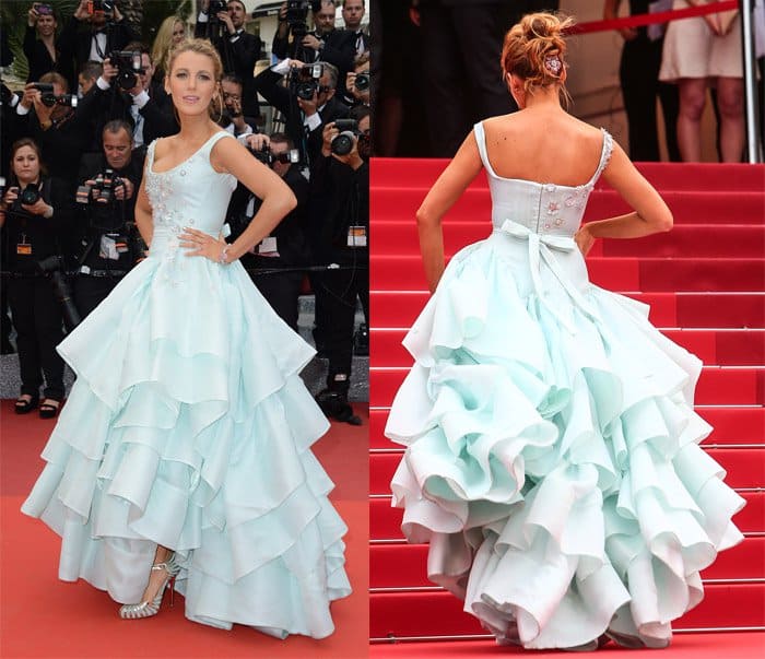Blake Lively exudes elegance in a tiered Vivienne Westwood gown, channeling a modern-day princess at the Cannes Film Festival