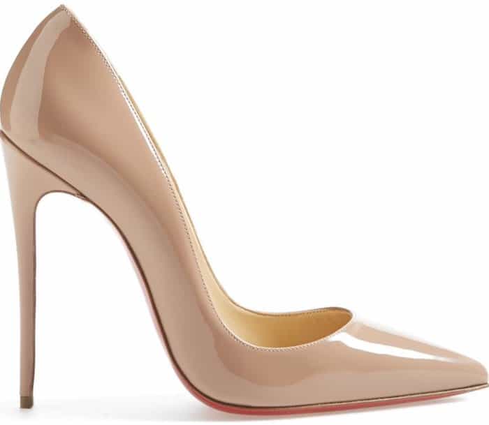 Nude Christian Louboutin "So Kate" Pumps