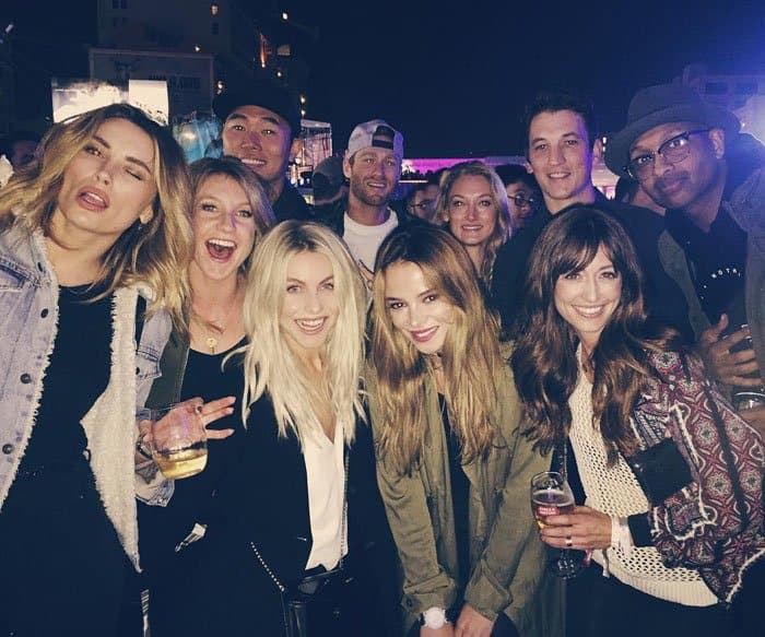 Julianne with her friends at the Airbnb Open in Los Angeles