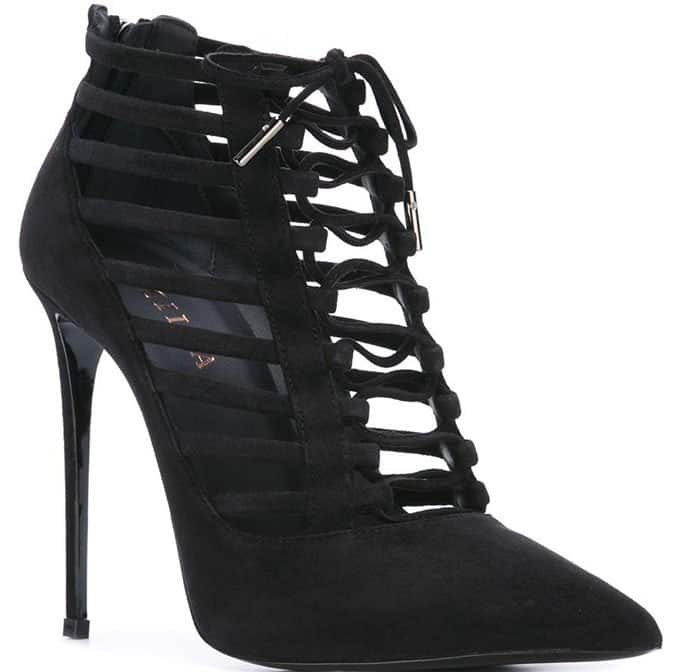 Le Silla Cage Ankle Boots Black