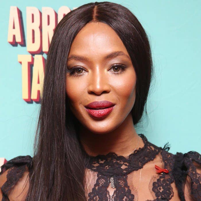 Naomi Campbell wearing a Dolce and Gabbana Fall 2016 dress at the Broadway Opening Night After Party for 'A Bronx Tale' at The Marriot Marquis Hotel on December 1, 2016 in New York City