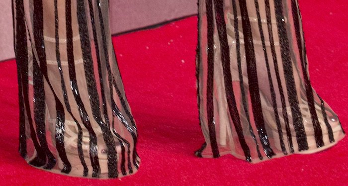 Nicole Scherzinger pairs her barely-there outfit with Charlotte Olympia Ursula sandals