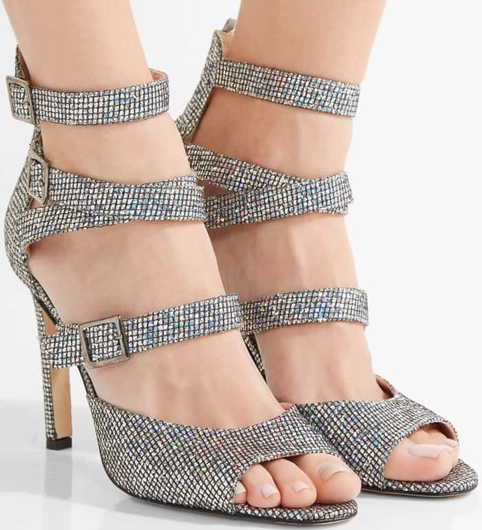 SJP By Sarah Jessica Parker 'Fugue' Sandals Glittered Leather