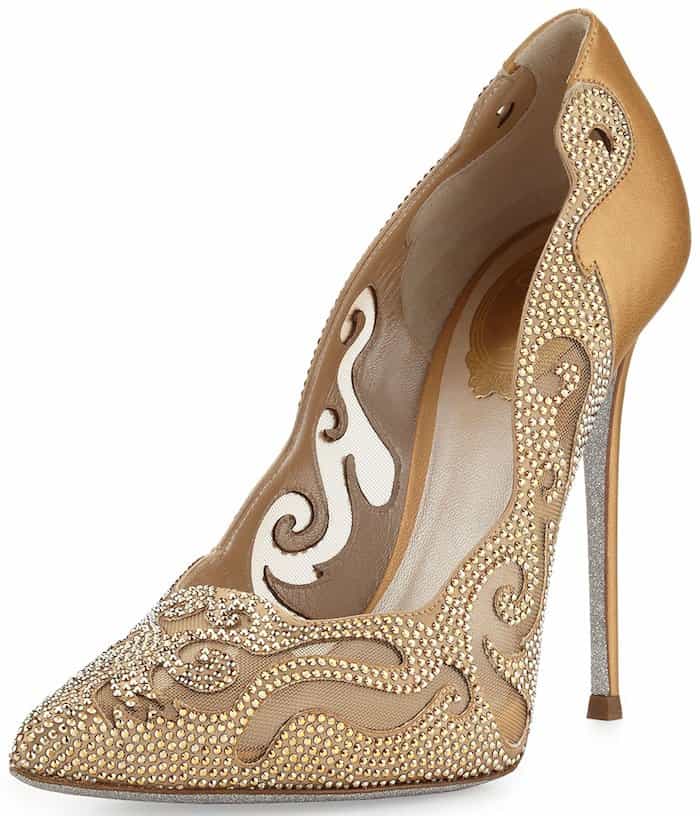 Crystal Laser-Cut 115mm Pumps