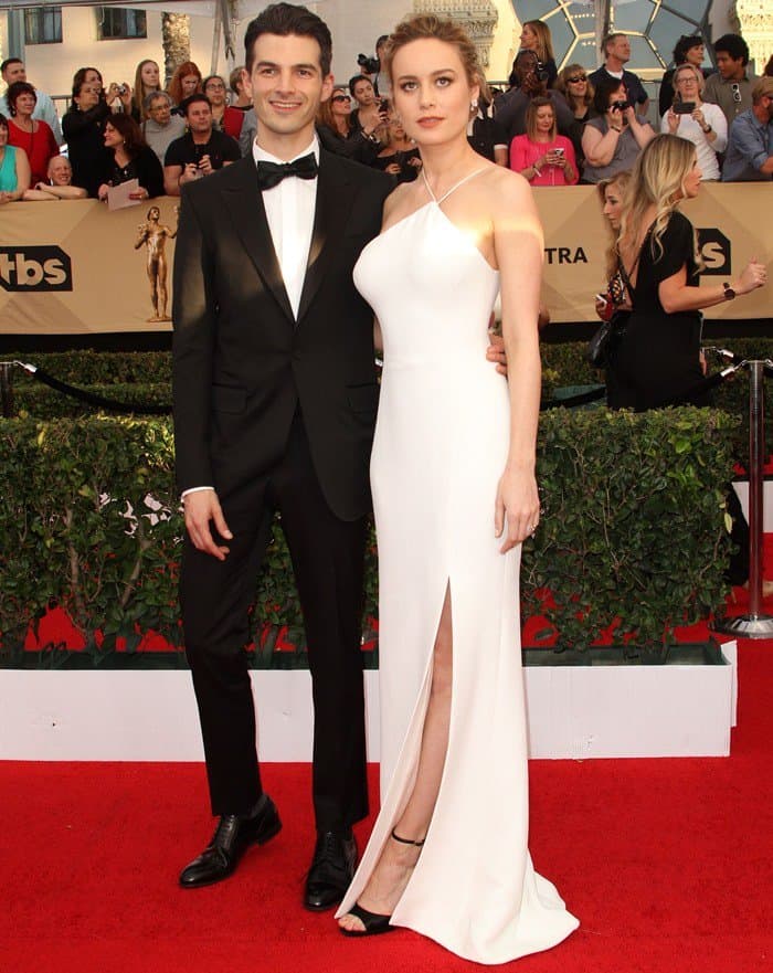 Brie Larson was all smiles on the red carpet with fiancé Alex Greenwald, who is best known as the lead singer of the California rock band 'Phantom Planet'