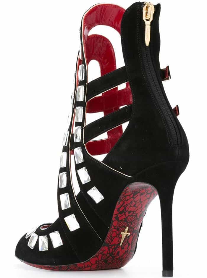 Cesare Paciotti Studded Suede Sandals