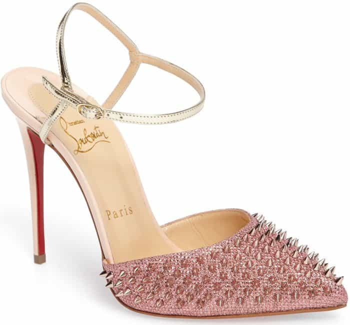 Christian Louboutin 'Baila' Spike Ankle Strap Pump