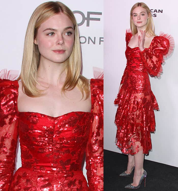 Elle Fanning at Harper’s Bazaar 150 Most Fashionable Women celebration held at the Sunset Tower Hotel in Los Angeles on January 27, 2017