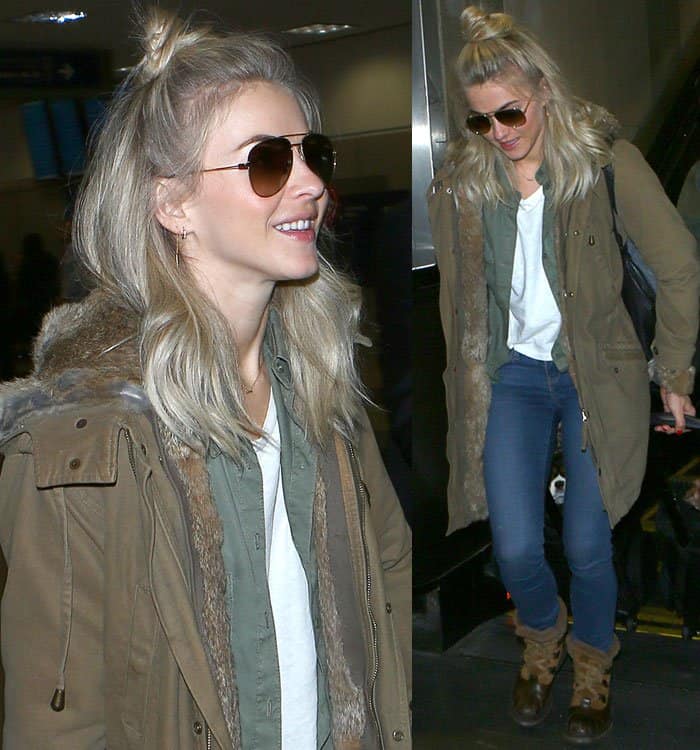 Julianne Hough arrives at Los Angeles International Airport (LAX) in laid-back style