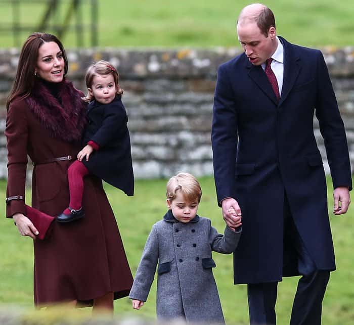 The gorgeous royal family makes its way into the church