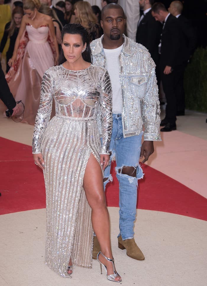 Kim Kardashian and Kanye West at the Metropolitan Museum of Art Costume Institute Gala “Manus x Machina: Fashion in the Age of Technology” in New York