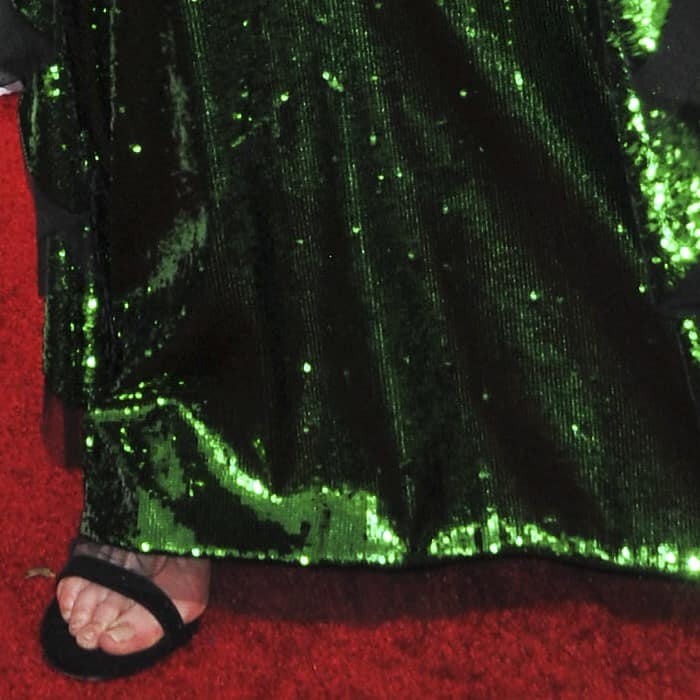 Nicole Kidman styled her parrot gown with Stuart Weitzman heels